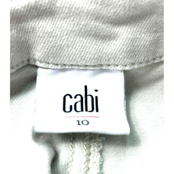 Cabi Compass Women Sz 10 Beige Oyster Pant Ankle Zipper Large Pockets Comfort E1 - Picture 10 of 12